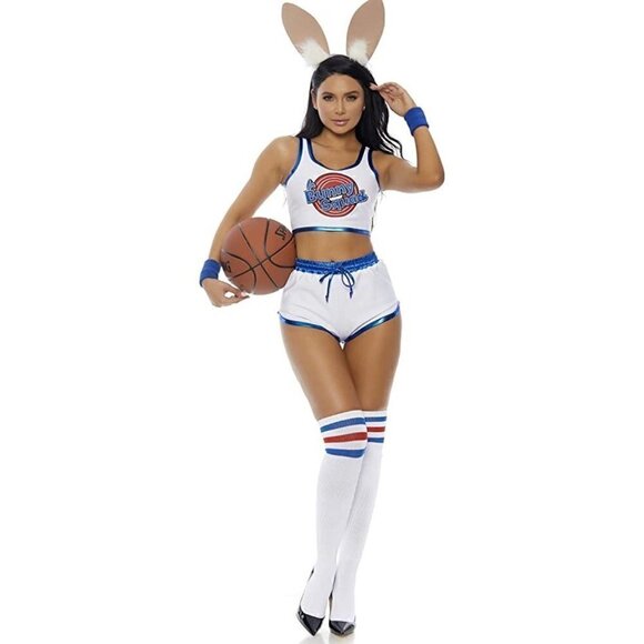 BUNNY Squad Space Jam NBA Sexy TV Movie Character Halloween Cosplay Costume NWT - Picture 1 of 6